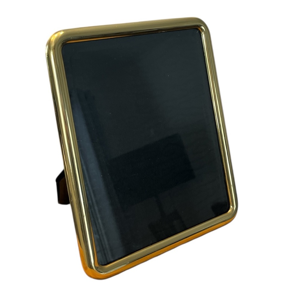 Burnes Vintage Solid Brass 10.5” x 8.5” Picture Frame Black Velvet Back